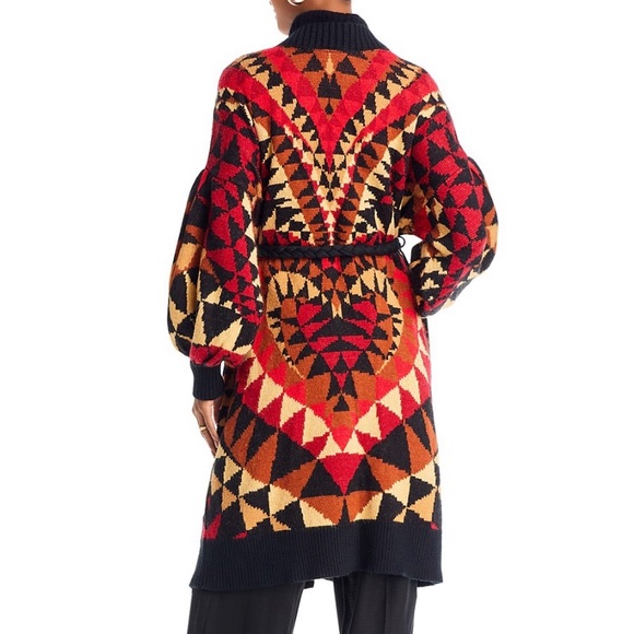 🌺🎉HP🎉🌺 NWT Farm Rio Heart Deco Maxi Knit Cardigan - Picture 9 of 15